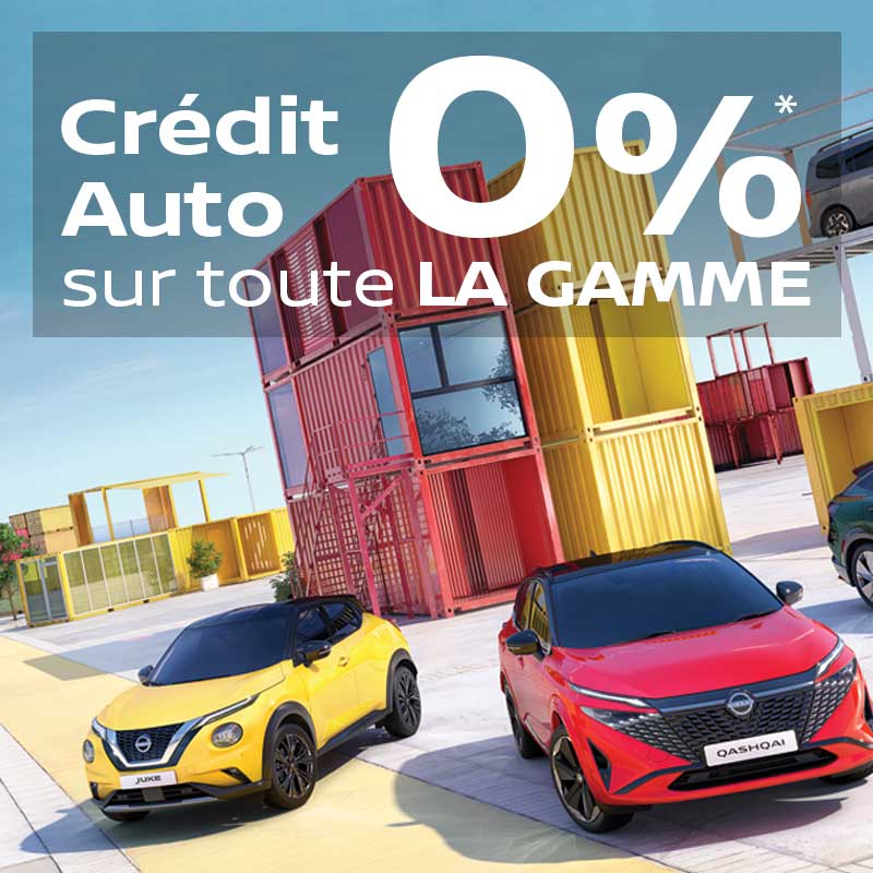 Nissan offre crédit taux zéro %